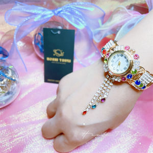 FLASH SALE![✅COD][BAYAR DI TEMPAT]Hoshi Tsuki jam tangan wanita korea- jam tangan cewe -jam tangan wanita mewah dan elegan- jam wanita full diamon gratis box dan free batteri