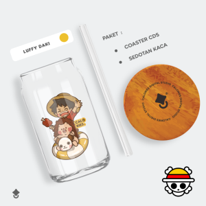 Calories Gelas Estetik Aesthetic unik One piece Anime Luffy Ace Yamato Law Kid Zoro Sanji #glop