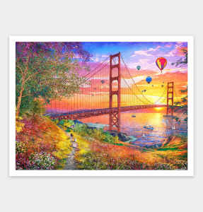 Pintoo Jigsaw Puzzle 1200 pcs H2777: Dominic Davison - Sunset of Golden Gate Bridge San Francisco (1200pcs)