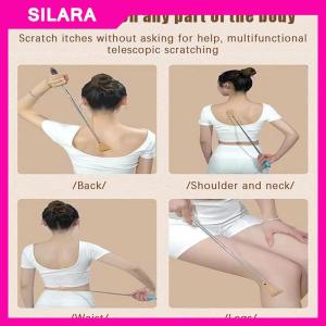 SILARA Xách tay trở lại scratcher Kính thiên văn gãi Massager trở lại scraper mở rộng Cù ngứa cơ thể Scratch Stick Massager