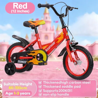【Wholesale Offer】Bike for Kids Girl Basikal Budak Learning kids bicycle 12/14/16/18 Inch with Front Basket and Back Rest Toddler Bicycle for 2-12 Years Steel Frame Training Wheels bike