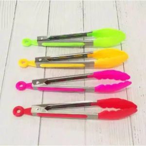 CAPITAN /PENCAPIT MAKANAN KUE/FOOD TONGS STAINLESS+SILICON