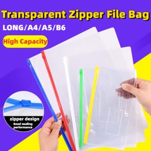 12Pcs Plastic Envelopes Zipper Envelope Document Storage Pouch Bag File Organizer Waterproof B6/Long Size