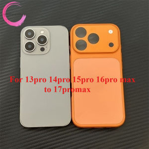 DIY New For iPhone 13 14 15 16 17 Pro Max changed to 17 Pro Max phone case replaces casing Premium PC+matte Glass Back Shockproof Protective Case