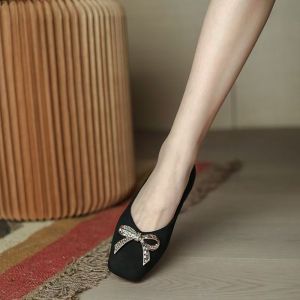 [Free Shipping] 2026 Autumn New Collection: Fashionable Bowknot Slip-On Loafers Versatile Flat Shoes For Commuting WomenS Shoes