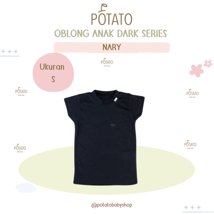 Nary Oblong Anak Dark Series - Kaos Oblong Anak Besar Warna Hitam
