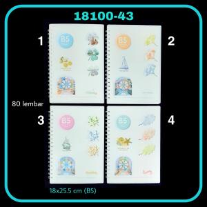 SOS Buku Tulis Spiral B5-80 Biasa Cover Plastik /Buku Spiral/Catatan/Note Book/Notebook