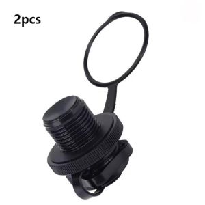 JAYQQ 2pcs Đen/Trắng Van bơm hơi cho thuyền bơm hơi Đường kính 22mm Nhựa Phụ tùng thuyền bè Vít thay thế chống ăn mòn cho Thuyền Cao Su Bơm Hơi