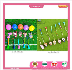 Giá đỡ bóng golf Ty golf bằng cao su họa tiết hoạt hình có dây đeo tiện dụng - 1 Chiếc [ GOLF SUPERMARKET ]