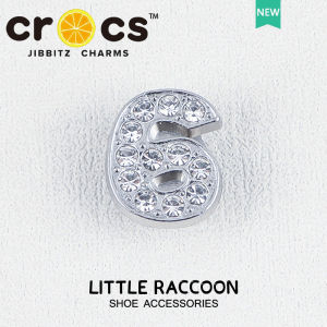 Metal shoes charm cross charm Shoe Buckle metal Shining Diamond Letters Numbers Fashion Hole Shoes Accessories