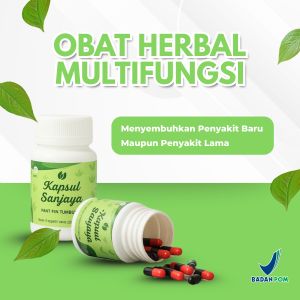 Kapsul Sanjaya Isi 28 Obat Asam Urat Pegel Linu Sakit Pinggang Otot Kaku Nyeri Sendi Stroke Ringan Rheumatik Syaraf Kejepit COD