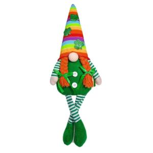 Patricks Day Rainbow Gnomes Plush Dolls Long Legs Leprechaun Scandinavian Swedish Elf Stuffed Toy Irish Holiday Gift