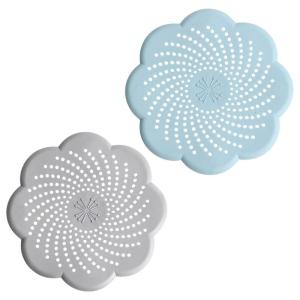 2Pcs Universals Silicone Floor Drain Cover Sewer Outfall Drain Anti-blocking Waste Catcher Shower Drain Pad