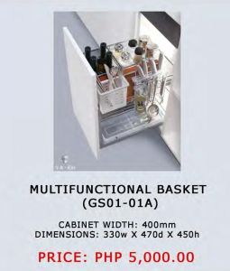STAINLESS STEEL MULTIFUNCTIONAL BASKET SOFT CLOSE (GS01-01)
