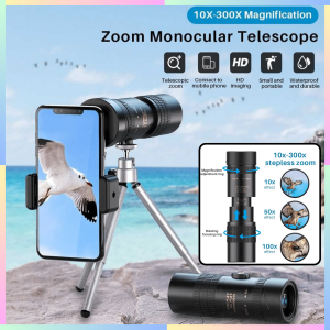 FAST DELIVERY Axcell Teropong Hp Monocular Super Zoom Jarak Jauh 10-300x40 Outdoor Waterproof