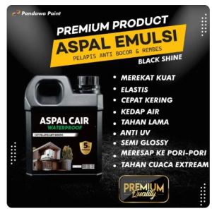 Aspal cair emulsion 1 kg-wall treatment-waterproff-Anti air-Cat Kolam-Bukan Aquaprof-Bukan Sika-Bukan Nodrop Aspal Emulsi Kemurnian 100%