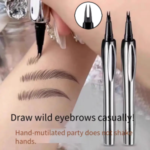 【Distinctive Wild Brow】Dual-ended Brow Pencil Waterproof Natural Lower Lashes Multi-functional Easy to Use Eyebrows/Eyelashes/Hairline Make-Up双头眉笔