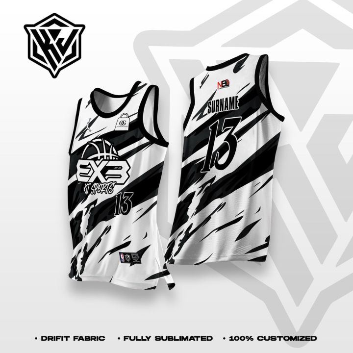 White jersey basketball store design