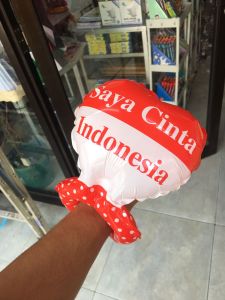 BALON BANDO I LOVE INDONESIA MERAH PUTIH DIRGAHAYU HUT RI