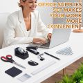 Stapler and Tape Dispenser Set, 11 in 1 Office Supplies Set, Black Desk Accessories with Staple Remover,, Ballpoint Pen, Clear Tape, and 1000pcs Staples. 