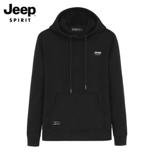 JEEP SPIRIT Mens Sweater New Mens and Womens Same Style Hooded Trend Top Loose Casual Couple Jacket