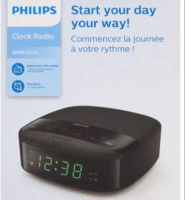 Philips TAR3205/12 FM Radio Digital Alarm Clock