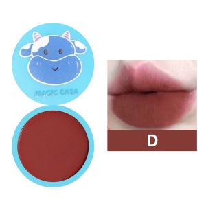 MAGIC CASA Lip Cheek Mud Lip Cream Velvet Lipstik Matte Anti Air Tahan Lama Portable Lucu Canned Lipcream Lip Clay