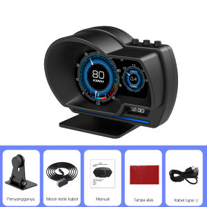 Car Smart Gauge P6 OBD2+GPS HUD Smart Car Layar Display Hd Sistem Kode kesalahan bisa dihapus