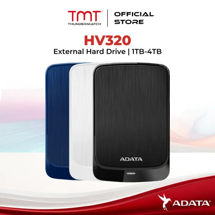 Adata HV320 External Hard Drive (1TB/2TB/4TB) (Black/Blue/White)