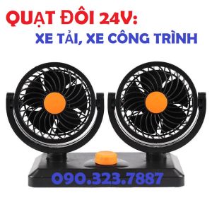 Quạt 12V đơn và đôi cho xe Ô Tô - Xoay Thông Minh Để Trên Ô Tô Nhỏ Gọn mát nhanh. Loại tốt