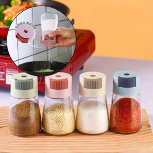 Botol Tempat Bumbu Dapur Model Tekan \ Tempat Garam Pencet Dispenser Bumbu Garam Lada Gula Merica \ Unik Otomatis