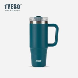 TYESO Thermal Tumbler Flask 900ml 1200ml Water Bottle Car Cup Vacuum Insulated Tumbler Stainless Steel Coffee Cup