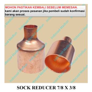 SOCK REDUCER AC TEMBAGA / SOCK PIPA TEMBAGA / SOCK REDUCER 7/8 X 3/8