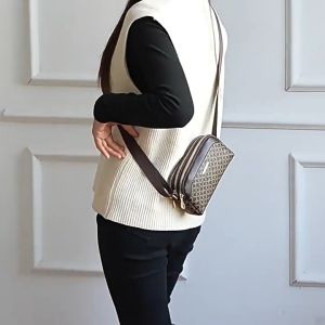 Retro leather Small Cute Crossbody Shoulder Bags For Women Korean Cellphone Sling Bag Key Wallet Handle Bags With 3-layer zippered pockets