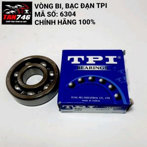 Vòng bi bạc đạn 6304 sản phẩm chính hãng TPI được nhập khẩu chính ngạch từ Đài Loan. lắp cho dên hay còn gọi là biên xe gắn máy