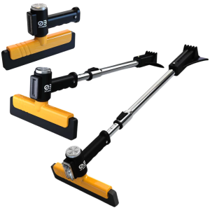 พลั่วหิมะยืดได้อลูมิเนียม ABS หิมะรถยนต์ที่มีแผ่นกันลื่นสำหรับกระจกหน้ารถและพื้นผิวรถ