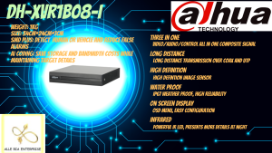 DH-XVR1B08-I DAHUA 8 CHANNEL PENTA-BRID 4M-N/1080P COOPER 1U DIGITAL VIDEO RECORDER XVR1B08