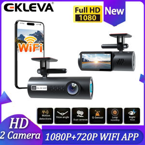 Ekleva 2 Kênh DVR cho xe hơi 1080P Dash Cam Cho Xe Ô Tô Wifi Ứng Dụng Máy Ảnh Cho video ghi hình xe cộ camera phía sau tầm nhìn ban đêm Ô TÔ Accsesories