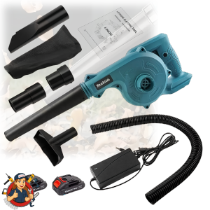 MAKITA เครื่องเป่าลมไร้สาย กำลังแรง ใช้งานง่าย เครื่องเป่าผมแบบชาร์จไฟได้ พร้อมแบตเตอรี่ลิเธียมทนทาน เครื่องเป่าลมพกพา Makita สำหรับงานบ้านและงานช่าง