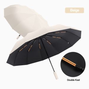 ☔24 Ribs Automatic Umbrella High Quality Folding UV Umbrella Sunscreen Windproof Rain Umbrella Payung Lipat Besar