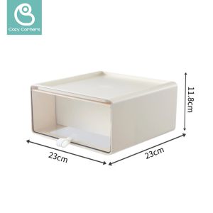 Cozy Corners กล่องเก็บของ กล่องเก็บของเบ็ดเตล็ดบนโต๊ะ Handmade Display Box Bubble Mart กันฝุ่นดึงกล่องเก็บของ