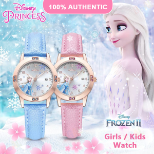 (พร้อมกล่อง/29 มม.) ของแท้ 100% Disney เจ้าหญิงเอลซ่า นาฬิกาสำหรับหญิง 30M กันน้ำนาฬิกาควอตซ์สายหนังกันกระแทกของขวัญวันเกิด Elsa SF-54200