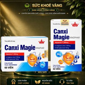 Canxi Magie Kingphar Aquamin F 300mg bổ sung canxi từ tảo biển 60 viên | Sức khỏe xương bảo vệ sức khỏe mạnh mẽ nguồn gốc từ thiên nhiên.