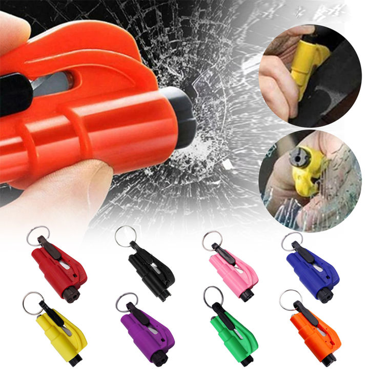 Car Safety Hammer Emergency Hammer, Car Emergency Hammer Car, Escape Tool, Seat Belt Cutter, Car Safety Hammer with Belt Cutter, Car Safety Hammer Essential Tool for Car Bus 2Pcs