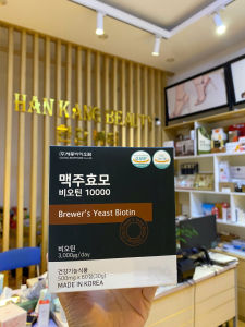 Viên uống mọc tóc m.en b.ia khô Brewers Yeast Biotin 60 viên Hàn Quốc