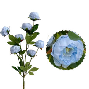 (6HEADS) TEA PEONY FLOWER Artificial Fake Plant Bouquet Plastic Wedding Decoration Props Plant Pelamin Peony Daisy