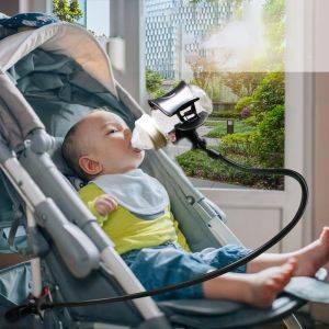 GOXBERK Carriage Baby Bottle Holder Crib Baby Bottle Holder Milk Cup Holder Pushchair Hand Bottle Holder Baby Feeding Holder Drink Water Nursing Holder