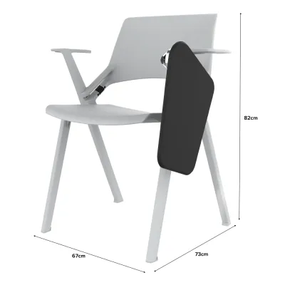 (JIJI.SG) CARINA Training Chair - Office / Stackable / Conference Chair / with Writing Pad / Stool