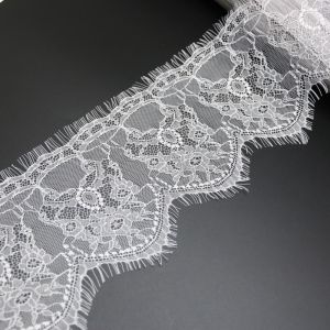 NEXTYOO Họa tiết hoa Ruy băng viền ren Kết cấu mềm mại 3 mét Vải ren lông mi Có thể cắt được May dây ruy băng ren May váy