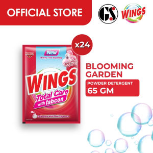 Wings Total Care With Fabcon Blooming Garden Powder 65g 6 Pack | 12 Pack | 24 Pack